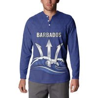 Caribbean Cricket Barbados Custom Button Sweatshirt Trident Champion’s Wave - Wonder Print Shop