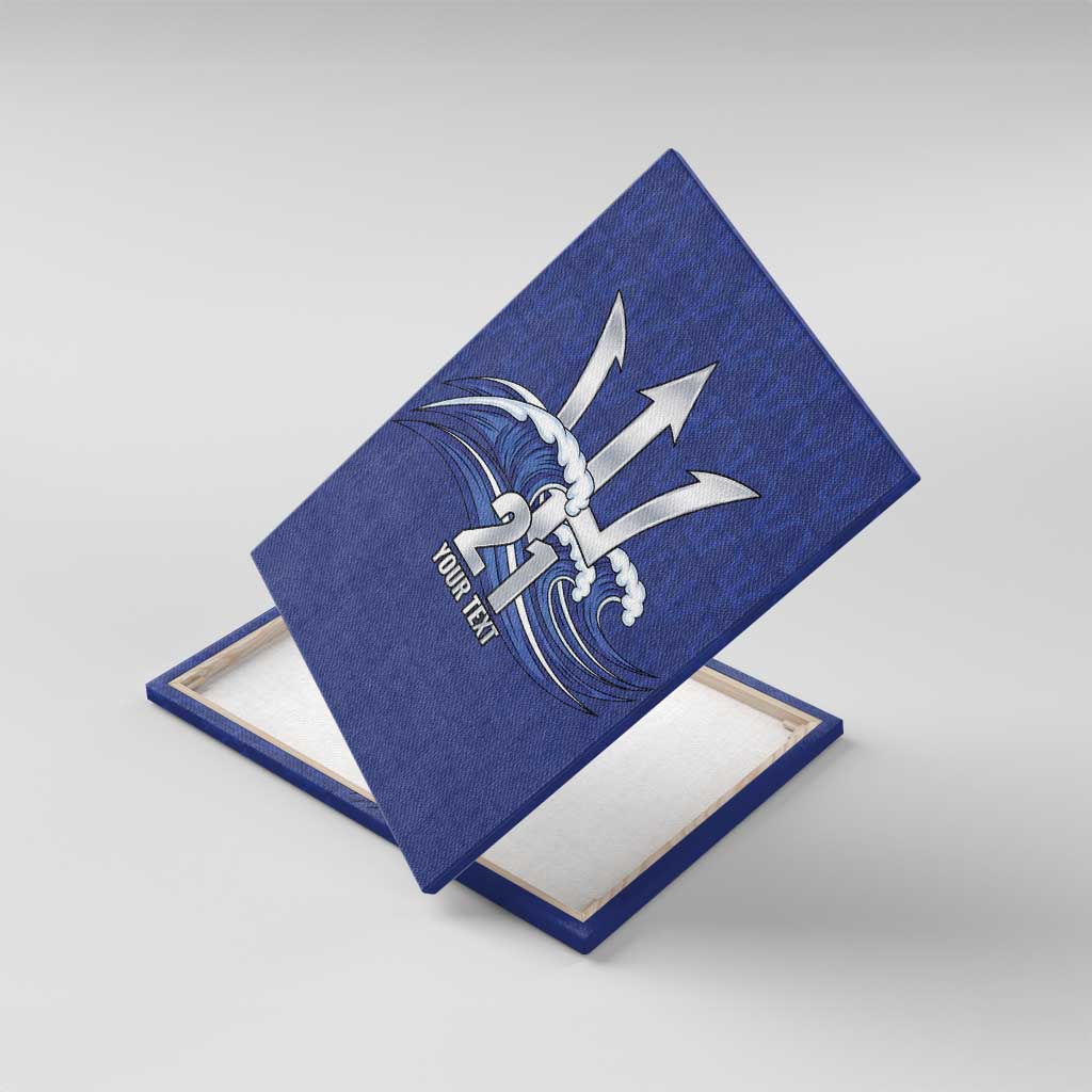 Caribbean Cricket Barbados Custom Canvas Wall Art Trident Champion’s Wave - Wonder Print Shop