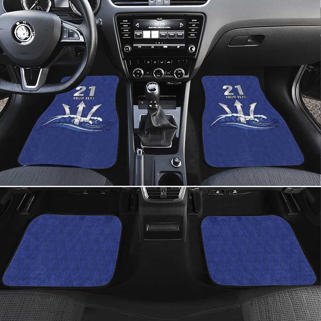 Caribbean Cricket Barbados Custom Car Mats Trident Champion’s Wave - Wonder Print Shop