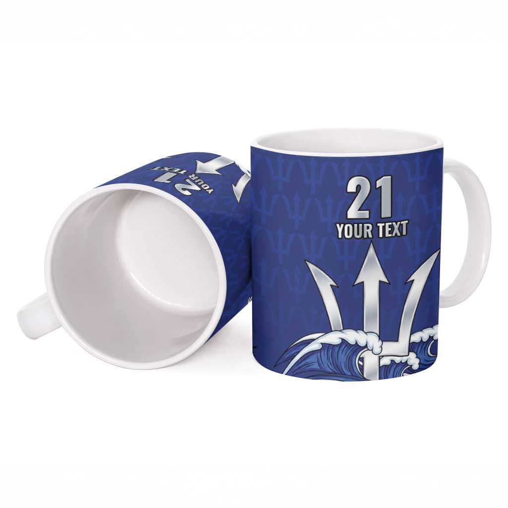 Caribbean Cricket Barbados Custom Ceramic Mug Trident Champion’s Wave - Wonder Print Shop