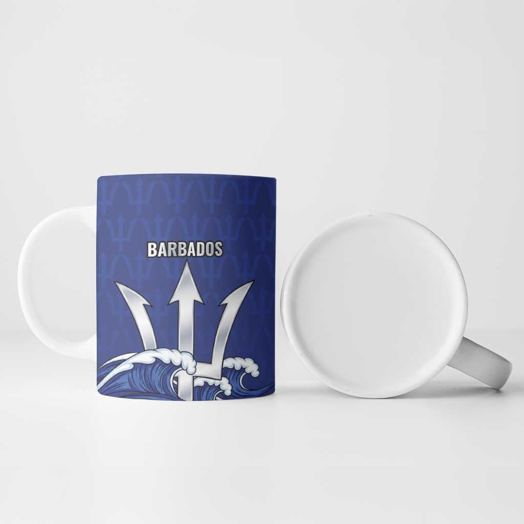 Caribbean Cricket Barbados Custom Ceramic Mug Trident Champion’s Wave - Wonder Print Shop