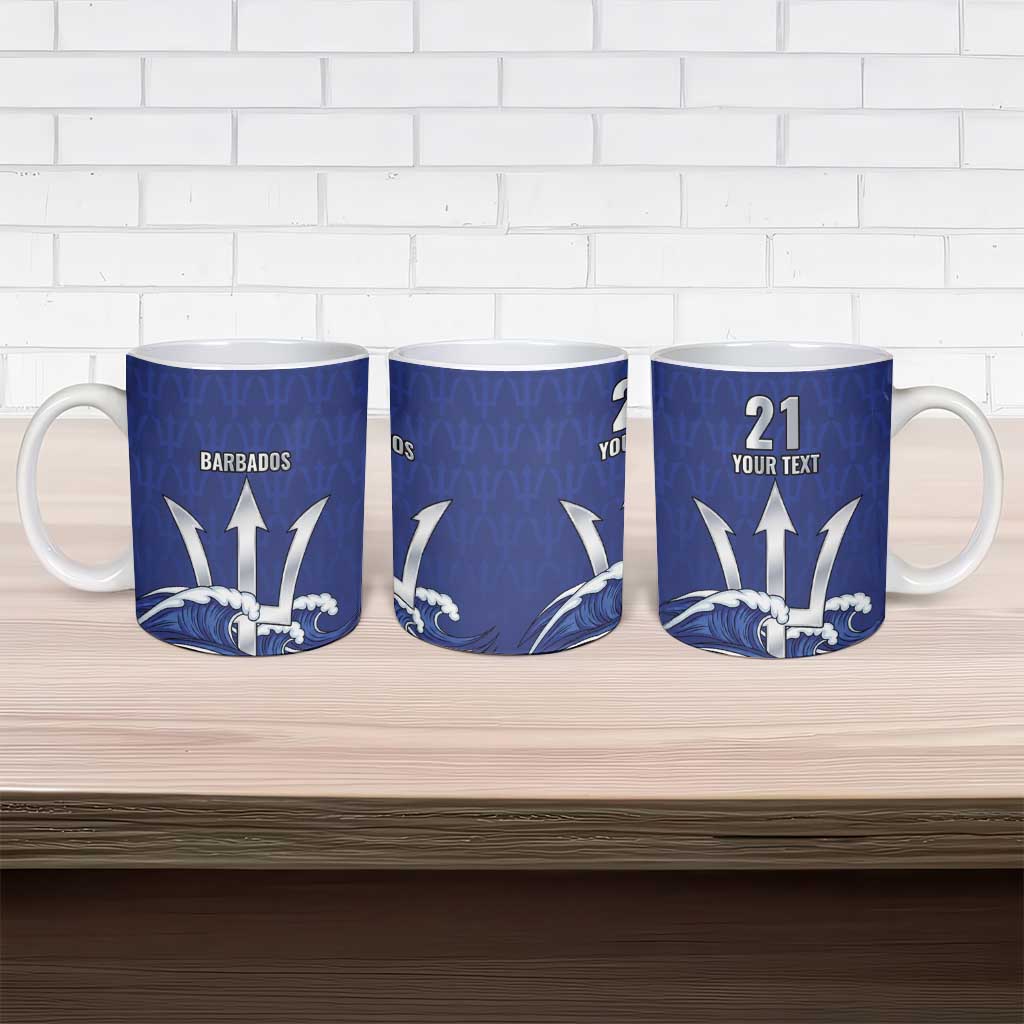 Caribbean Cricket Barbados Custom Ceramic Mug Trident Champion’s Wave - Wonder Print Shop