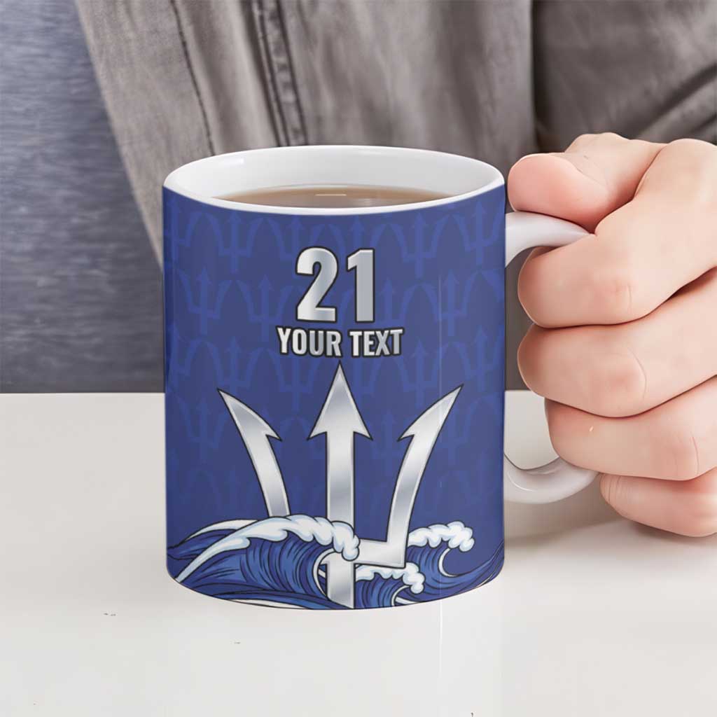 Caribbean Cricket Barbados Custom Ceramic Mug Trident Champion’s Wave - Wonder Print Shop