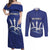 Caribbean Cricket Barbados Custom Couples Matching Off Shoulder Maxi Dress and Long Sleeve Button Shirt Trident Champion’s Wave - Wonder Print Shop