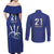 Caribbean Cricket Barbados Custom Couples Matching Off Shoulder Maxi Dress and Long Sleeve Button Shirt Trident Champion’s Wave - Wonder Print Shop