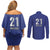 Caribbean Cricket Barbados Custom Couples Matching Off Shoulder Short Dress and Long Sleeve Button Shirt Trident Champion’s Wave - Wonder Print Shop