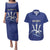 Caribbean Cricket Barbados Custom Couples Matching Puletasi and Hawaiian Shirt Trident Champion’s Wave - Wonder Print Shop