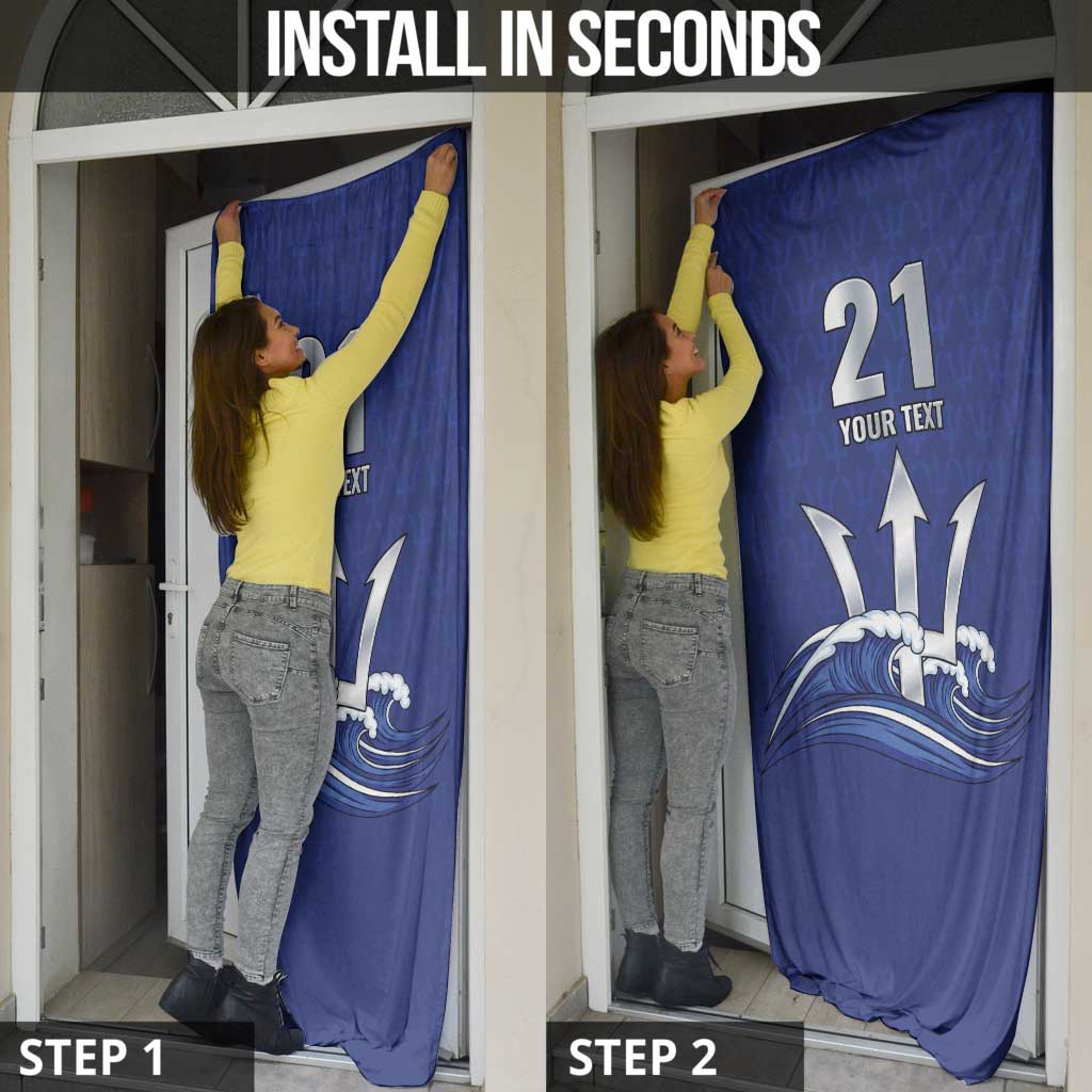 Caribbean Cricket Barbados Custom Door Cover Trident Champion’s Wave - Wonder Print Shop