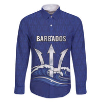 Caribbean Cricket Barbados Custom Family Matching Long Sleeve Bodycon Dress and Hawaiian Shirt Trident Champion’s Wave - Wonder Print Shop