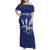 Caribbean Cricket Barbados Custom Family Matching Off Shoulder Maxi Dress and Hawaiian Shirt Trident Champion’s Wave - Wonder Print Shop