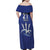Caribbean Cricket Barbados Custom Family Matching Off Shoulder Maxi Dress and Hawaiian Shirt Trident Champion’s Wave - Wonder Print Shop