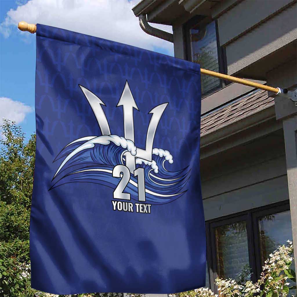 Caribbean Cricket Barbados Custom Garden Flag Trident Champion’s Wave - Wonder Print Shop