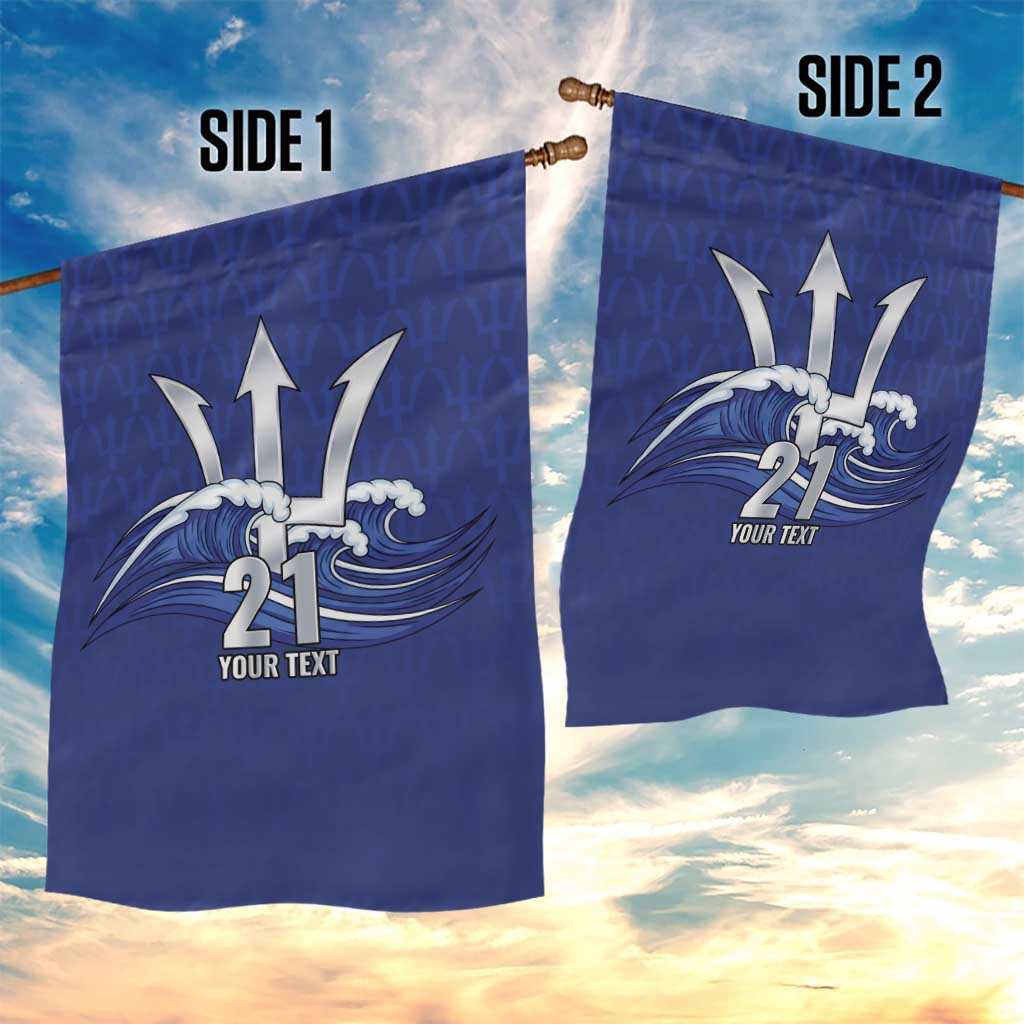 Caribbean Cricket Barbados Custom Garden Flag Trident Champion’s Wave - Wonder Print Shop