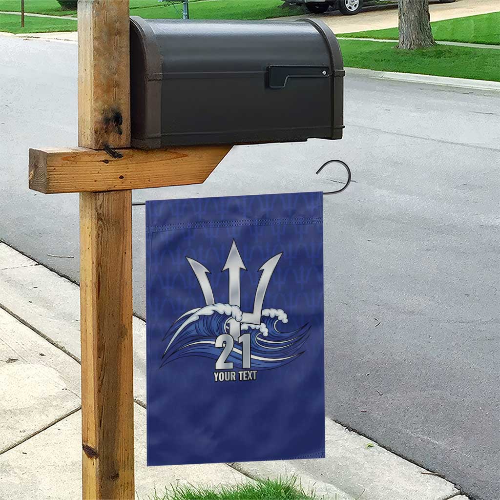 Caribbean Cricket Barbados Custom Garden Flag Trident Champion’s Wave - Wonder Print Shop