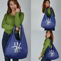 Caribbean Cricket Barbados Custom Grocery Bag Trident Champion’s Wave - Wonder Print Shop