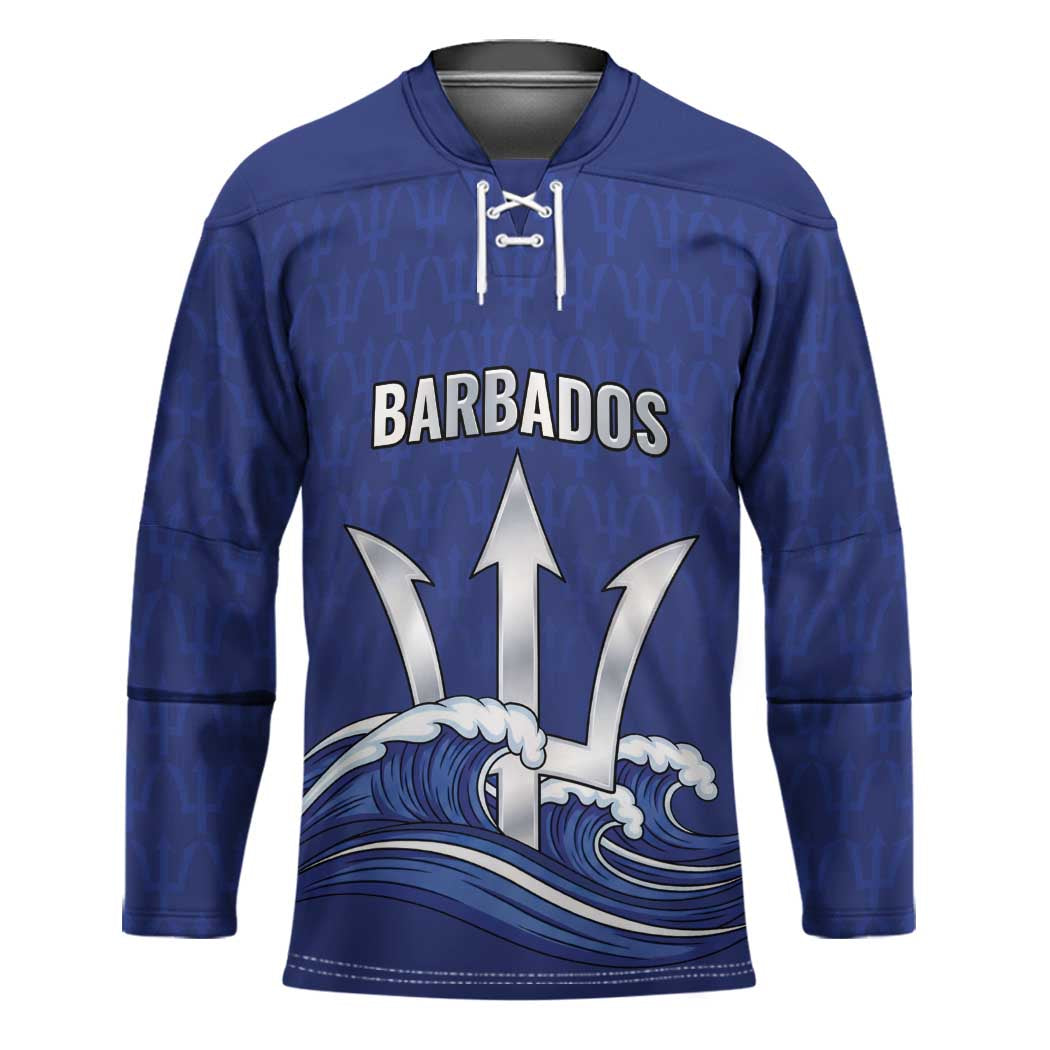 Caribbean Cricket Barbados Custom Hockey Jersey Trident Champion’s Wave - Wonder Print Shop