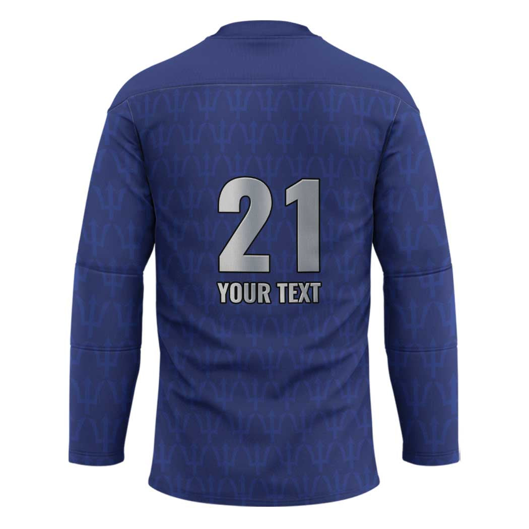 Caribbean Cricket Barbados Custom Hockey Jersey Trident Champion’s Wave - Wonder Print Shop