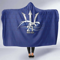 Caribbean Cricket Barbados Custom Hooded Blanket Trident Champion’s Wave - Wonder Print Shop