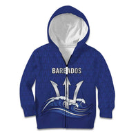 Caribbean Cricket Barbados Custom Kid Hoodie Trident Champion’s Wave - Wonder Print Shop
