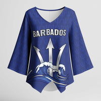 Caribbean Cricket Barbados Custom Kimono Sleeve Blouse Trident Champion’s Wave - Wonder Print Shop