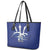 Caribbean Cricket Barbados Custom Leather Tote Bag Trident Champion’s Wave - Wonder Print Shop