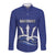 Caribbean Cricket Barbados Custom Long Sleeve Button Shirt Trident Champion’s Wave - Wonder Print Shop