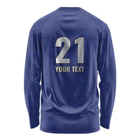 Caribbean Cricket Barbados Custom Long Sleeve Shirt Trident Champion’s Wave - Wonder Print Shop