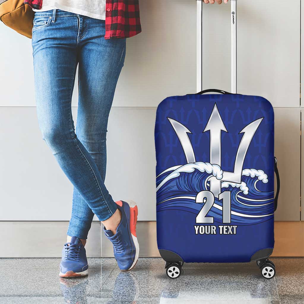 Caribbean Cricket Barbados Custom Luggage Cover Trident Champion’s Wave - Wonder Print Shop