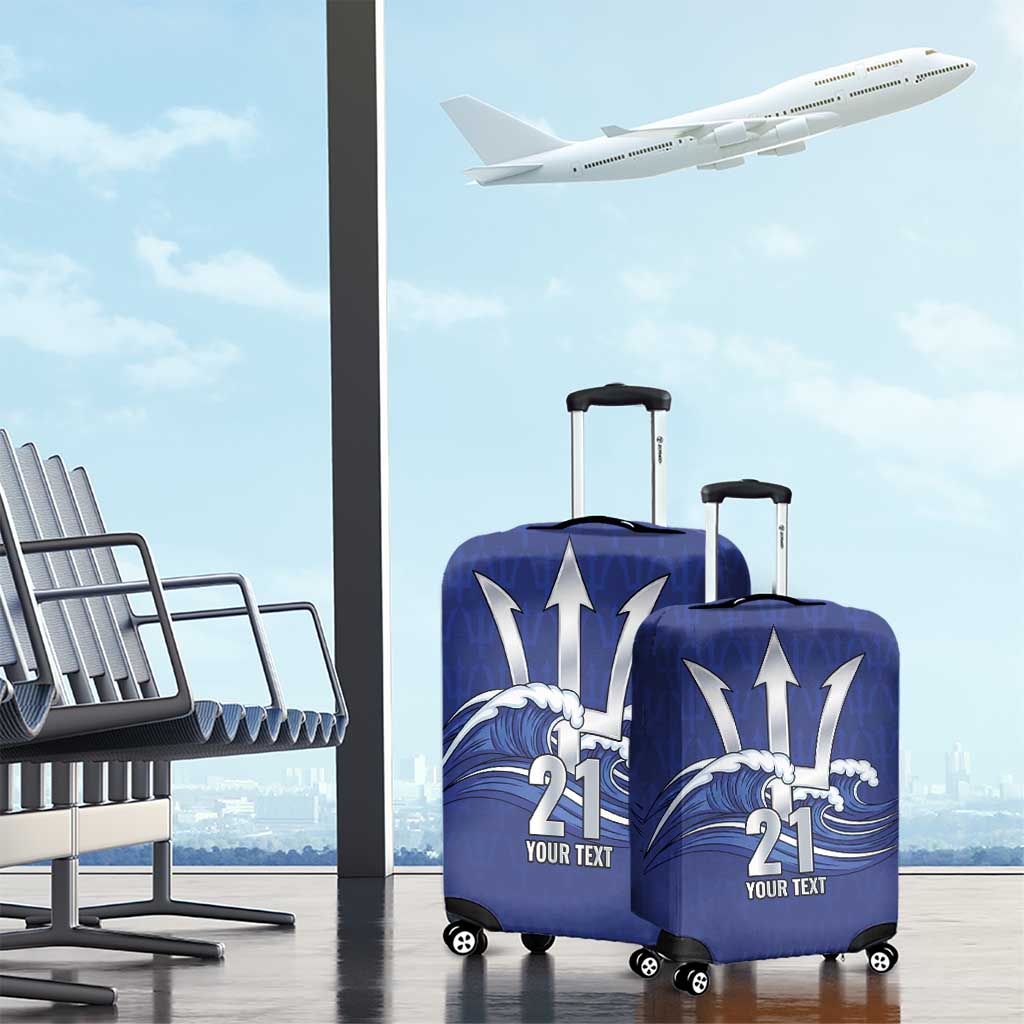 Caribbean Cricket Barbados Custom Luggage Cover Trident Champion’s Wave - Wonder Print Shop