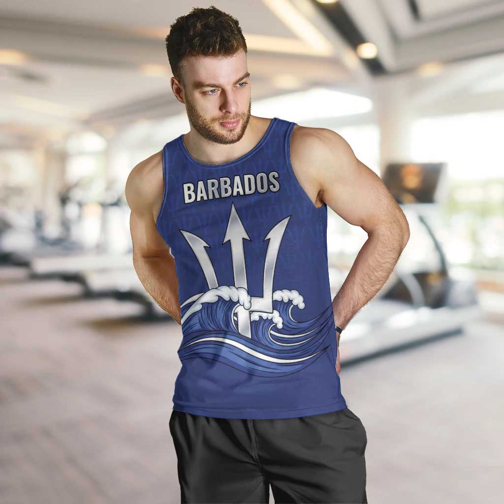 Caribbean Cricket Barbados Custom Men Tank Top Trident Champion’s Wave - Wonder Print Shop