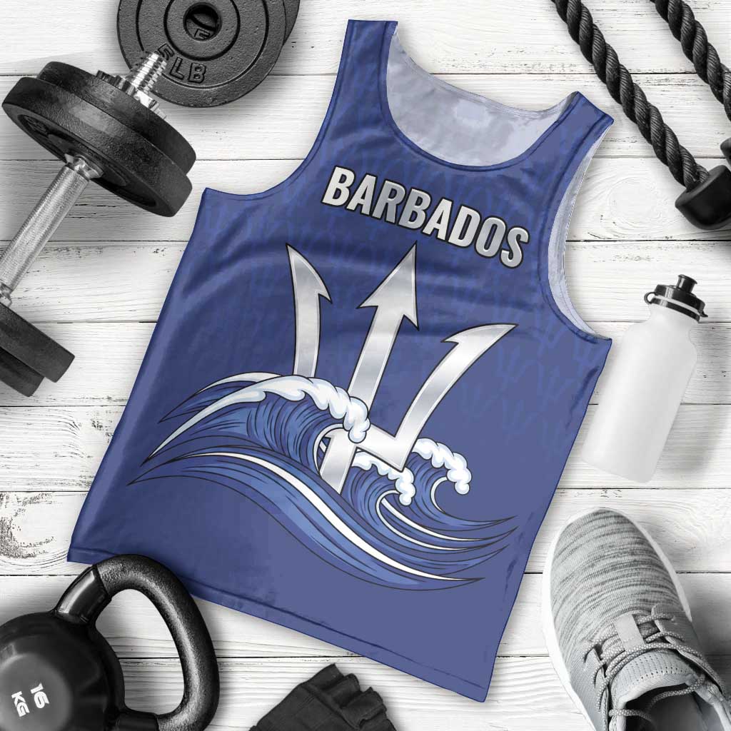 Caribbean Cricket Barbados Custom Men Tank Top Trident Champion’s Wave - Wonder Print Shop