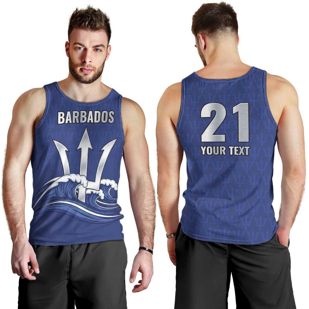 Caribbean Cricket Barbados Custom Men Tank Top Trident Champion’s Wave - Wonder Print Shop