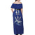Caribbean Cricket Barbados Custom Off Shoulder Maxi Dress Trident Champion’s Wave - Wonder Print Shop