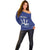 Caribbean Cricket Barbados Custom Off Shoulder Sweater Trident Champion’s Wave - Wonder Print Shop