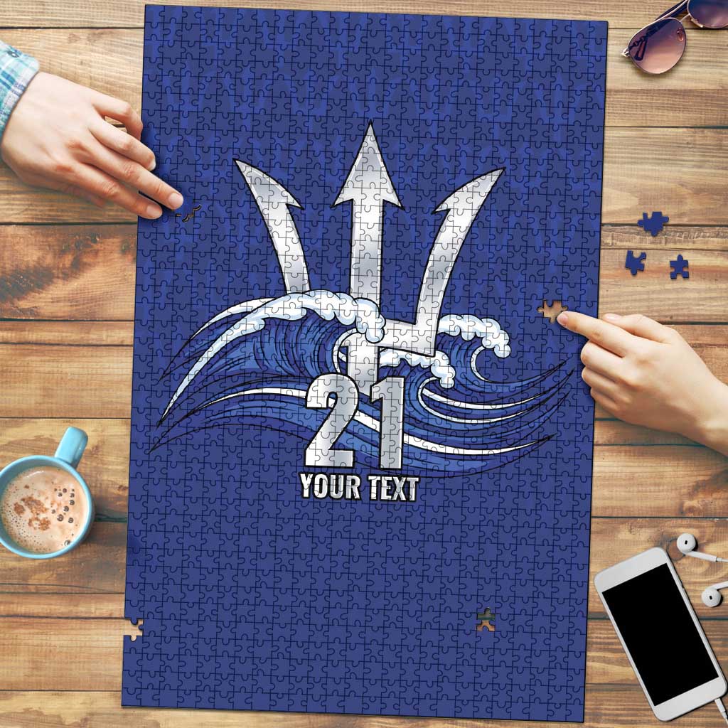 Caribbean Cricket Barbados Custom Puzzle Trident Champion’s Wave - Wonder Print Shop
