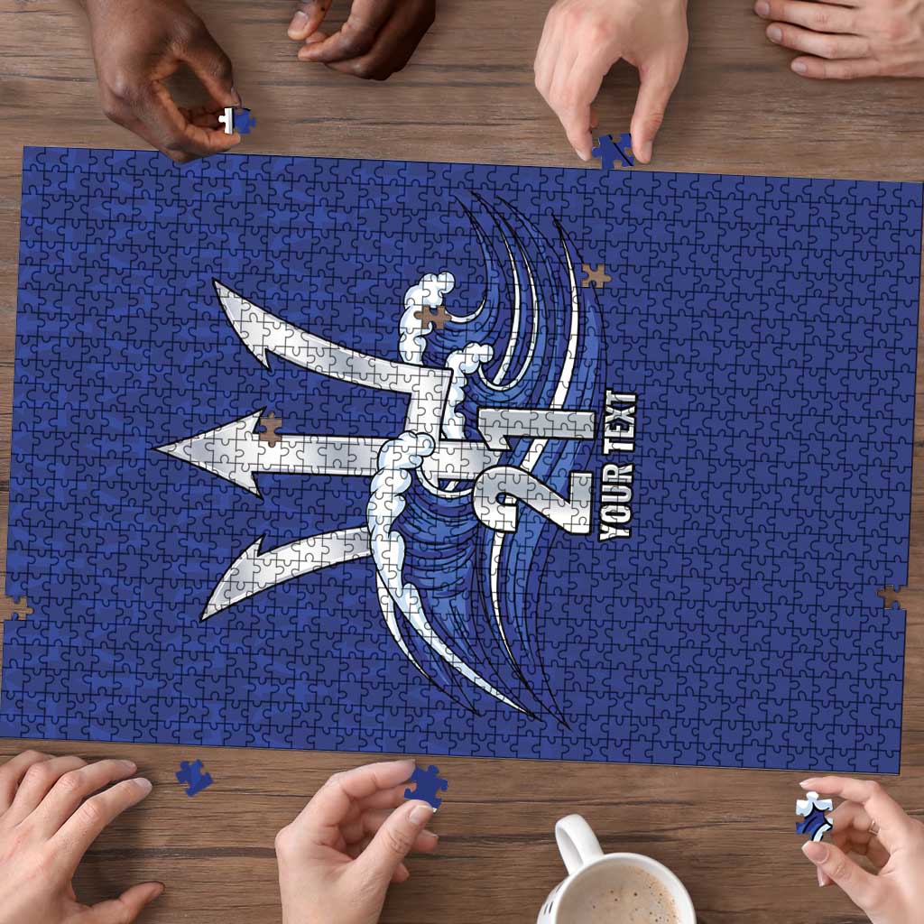Caribbean Cricket Barbados Custom Puzzle Trident Champion’s Wave - Wonder Print Shop