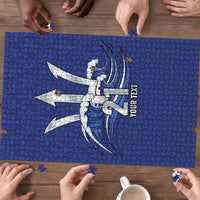 Caribbean Cricket Barbados Custom Puzzle Trident Champion’s Wave - Wonder Print Shop