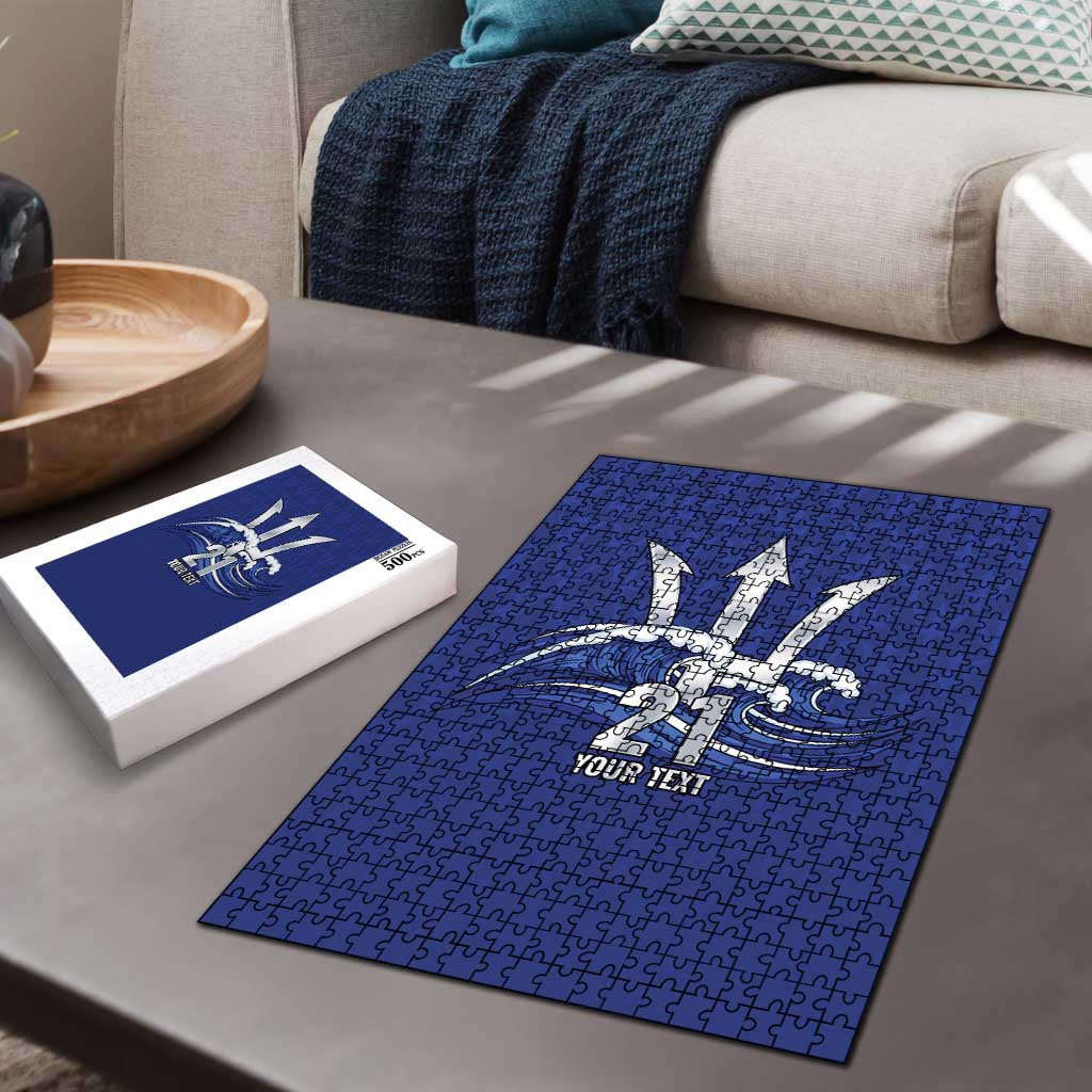 Caribbean Cricket Barbados Custom Puzzle Trident Champion’s Wave - Wonder Print Shop