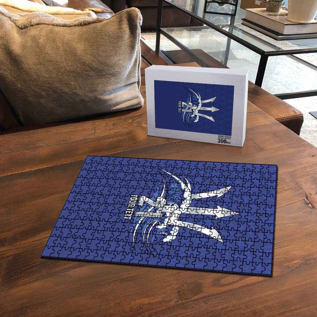 Caribbean Cricket Barbados Custom Puzzle Trident Champion’s Wave - Wonder Print Shop