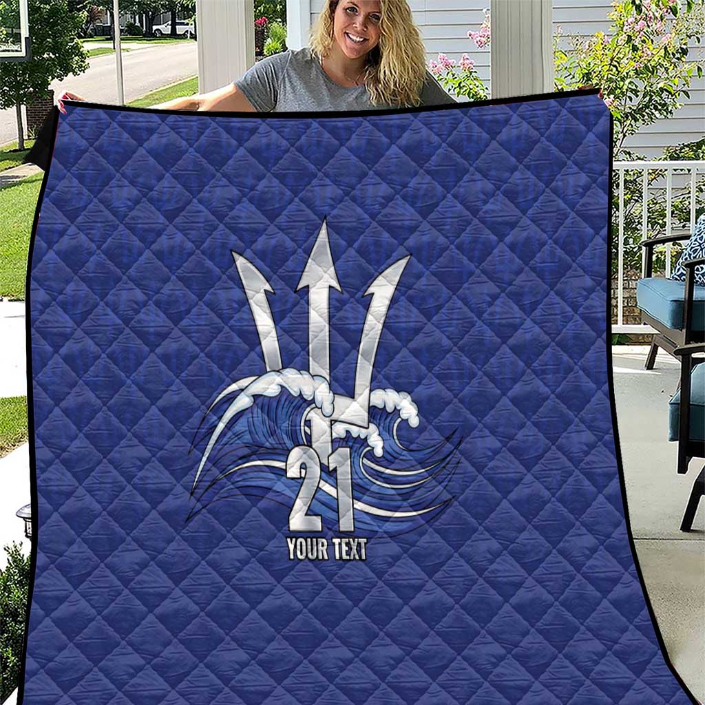 Caribbean Cricket Barbados Custom Quilt Trident Champion’s Wave - Wonder Print Shop