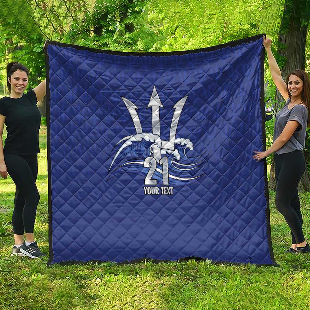 Caribbean Cricket Barbados Custom Quilt Trident Champion’s Wave - Wonder Print Shop