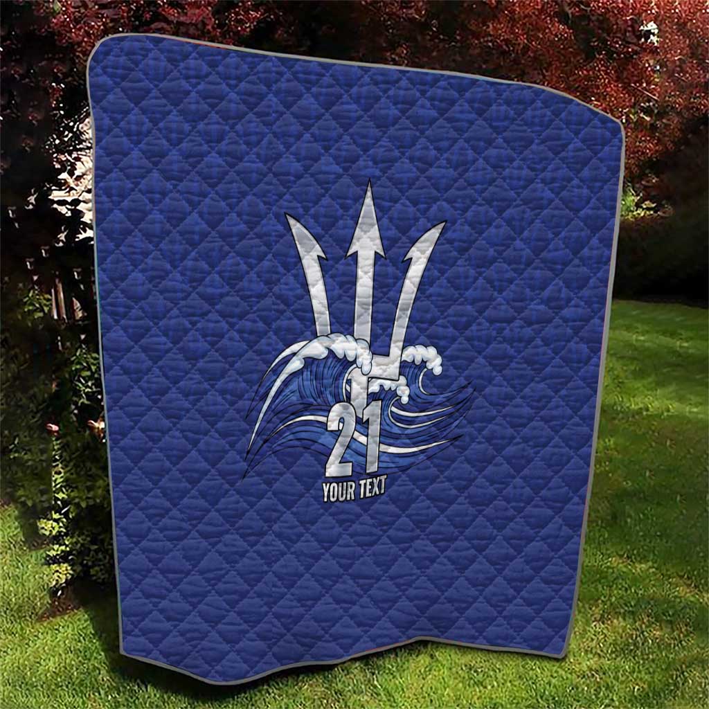 Caribbean Cricket Barbados Custom Quilt Trident Champion’s Wave - Wonder Print Shop