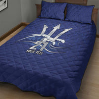 Caribbean Cricket Barbados Custom Quilt Bed Set Trident Champion’s Wave - Wonder Print Shop