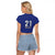 Caribbean Cricket Barbados Custom Raglan Cropped T Shirt Trident Champion’s Wave - Wonder Print Shop