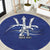 Caribbean Cricket Barbados Custom Round Carpet Trident Champion’s Wave - Wonder Print Shop