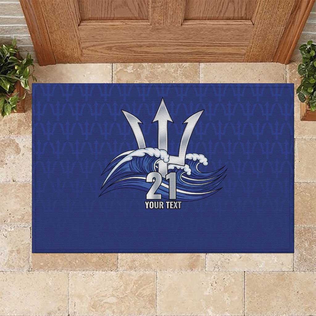 Caribbean Cricket Barbados Custom Rubber Doormat Trident Champion’s Wave - Wonder Print Shop