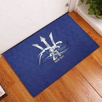 Caribbean Cricket Barbados Custom Rubber Doormat Trident Champion’s Wave - Wonder Print Shop