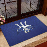 Caribbean Cricket Barbados Custom Rubber Doormat Trident Champion’s Wave - Wonder Print Shop