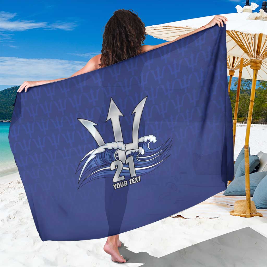 Caribbean Cricket Barbados Custom Sarong Trident Champion’s Wave - Wonder Print Shop