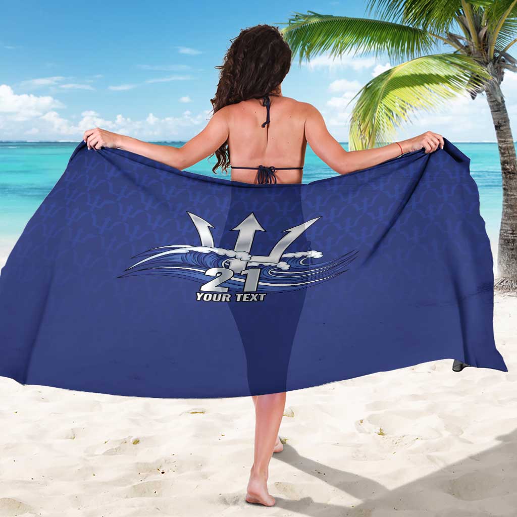 Caribbean Cricket Barbados Custom Sarong Trident Champion’s Wave - Wonder Print Shop